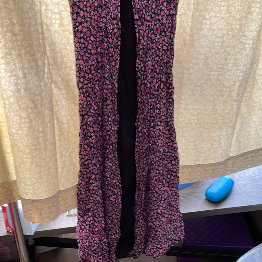 Fashion Bug 16 super cute black dress attached floral cover mini pink flowers - Picture 3 of 9